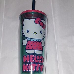 Hello Kitty Tumbler With Spill Proof with Straw
